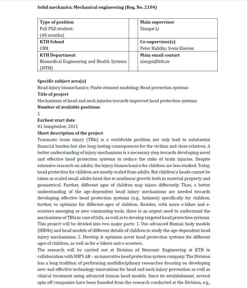 XiaogaiLi's tweet photo. A Ph.D. position is available in our lab @Neuronic_KTH through the KTH-CSC program! (for Chinese citizens overseas or in China). Subject Area: Mechanical Engineering/Mechanics. Follow this link to apply https://t.co/oJCICs2quR https://t.co/2PwAIuy9uu