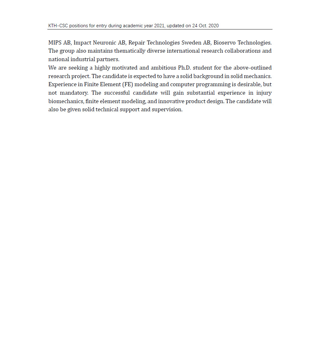 XiaogaiLi's tweet photo. A Ph.D. position is available in our lab @Neuronic_KTH through the KTH-CSC program! (for Chinese citizens overseas or in China). Subject Area: Mechanical Engineering/Mechanics. Follow this link to apply https://t.co/oJCICs2quR https://t.co/2PwAIuy9uu