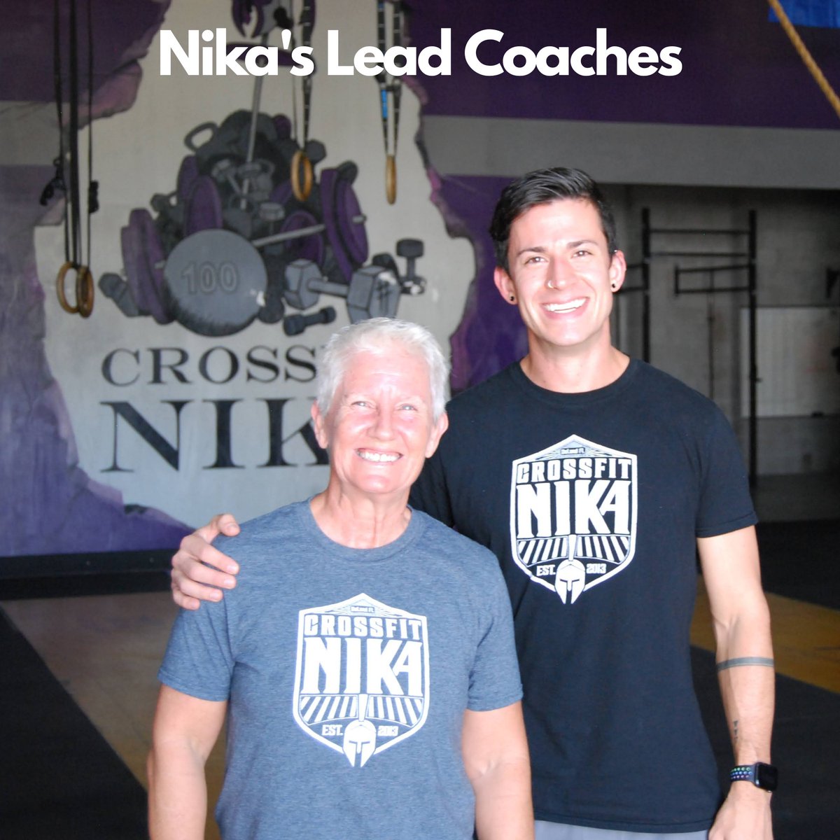 crossfitnika's tweet photo. We are so happy to have the role of Lead Coach back at NIKA Athletics & even more so for it to be split between these 2. Coaches Nikki & Zach have all the knowledge & look forward to serving our Nikas in their new roles. Congrats you two!
#nikaathletics #nikastrong #leadcoach https://t.co/thVVpclEpi