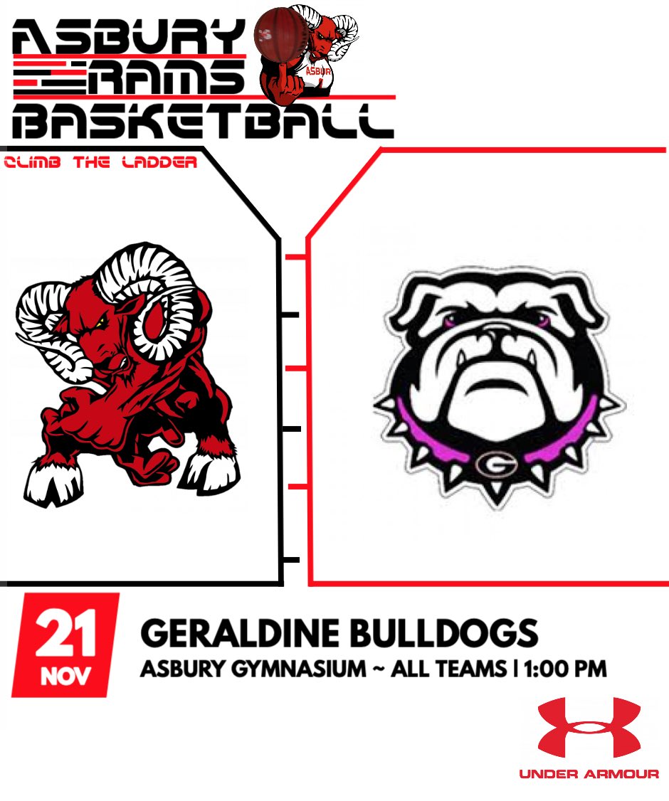 Wake up #RamNation, It’s Gameday!! Your Rams battle the Bulldogs. Jr High starts at 1pm. Show up and Support!! <a href="/AHS_Rams/">Asbury High School</a> @CP_AHSRams @DranRTR <a href="/pahgee1/">Paige A. Pelham</a>