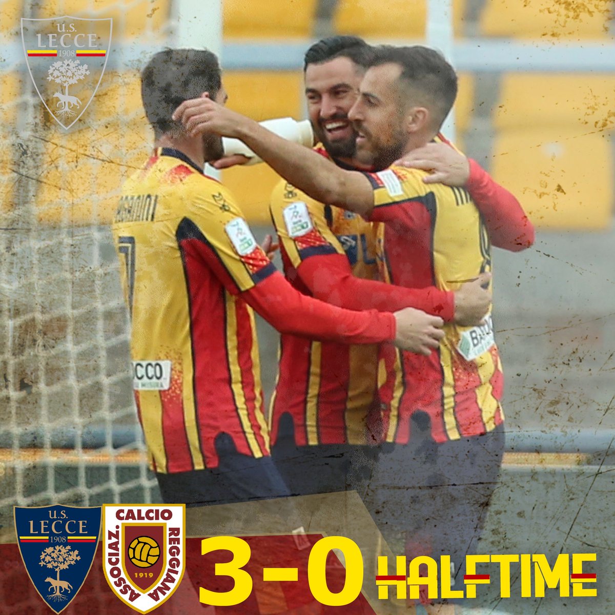 OfficialUSLecce's tweet photo. #LecceReggiana #SerieBKT
I giallorossi chiudono un grande primo tempo in vantaggio per 3 a 0, doppietta di Coda e rasoiata da fuori area di Tachtsidis #avantilecce #LECREG
Il Tabellino
➡️ https://t.co/1rXxTn99fC https://t.co/nBDKSuhp9N