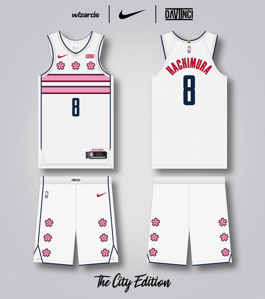 This is step 1 of my Cherry Blossom jersey design, thoughts? r/washingtonwizards
