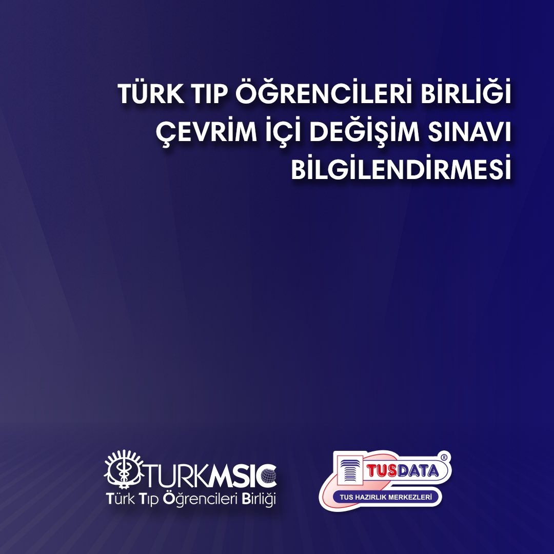 turkmsic's tweet photo. Türk Tıp Öğrencileri Birliği Çevrimiçi Değişim Sınavı Bilgilendirmesi için web sitemizi ziyaret edebilirsiniz. ➡️ https://t.co/9Wa6aJpnUt https://t.co/O0ubb5oYvi