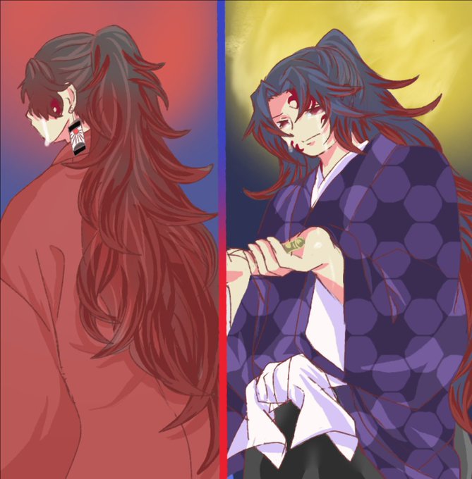 柱マダ♡ うちはは最強！さんがTwitterに投稿した黒死牟(鬼滅の刃)のイラスト。