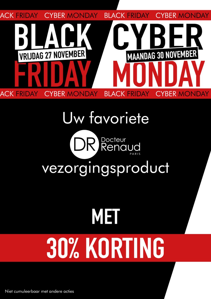 DrRenaud's tweet photo. #Drrenaud,#BlackFriday,#actie,#aanbieding https://t.co/0a7MXmOEBS