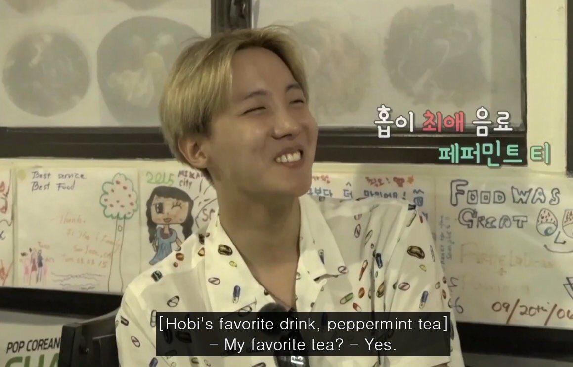 namjoon taking hoseok to go drink beer and then saying he should have taken him to have peppermint tea and hoseok going all shy cause it’s his favourite :(