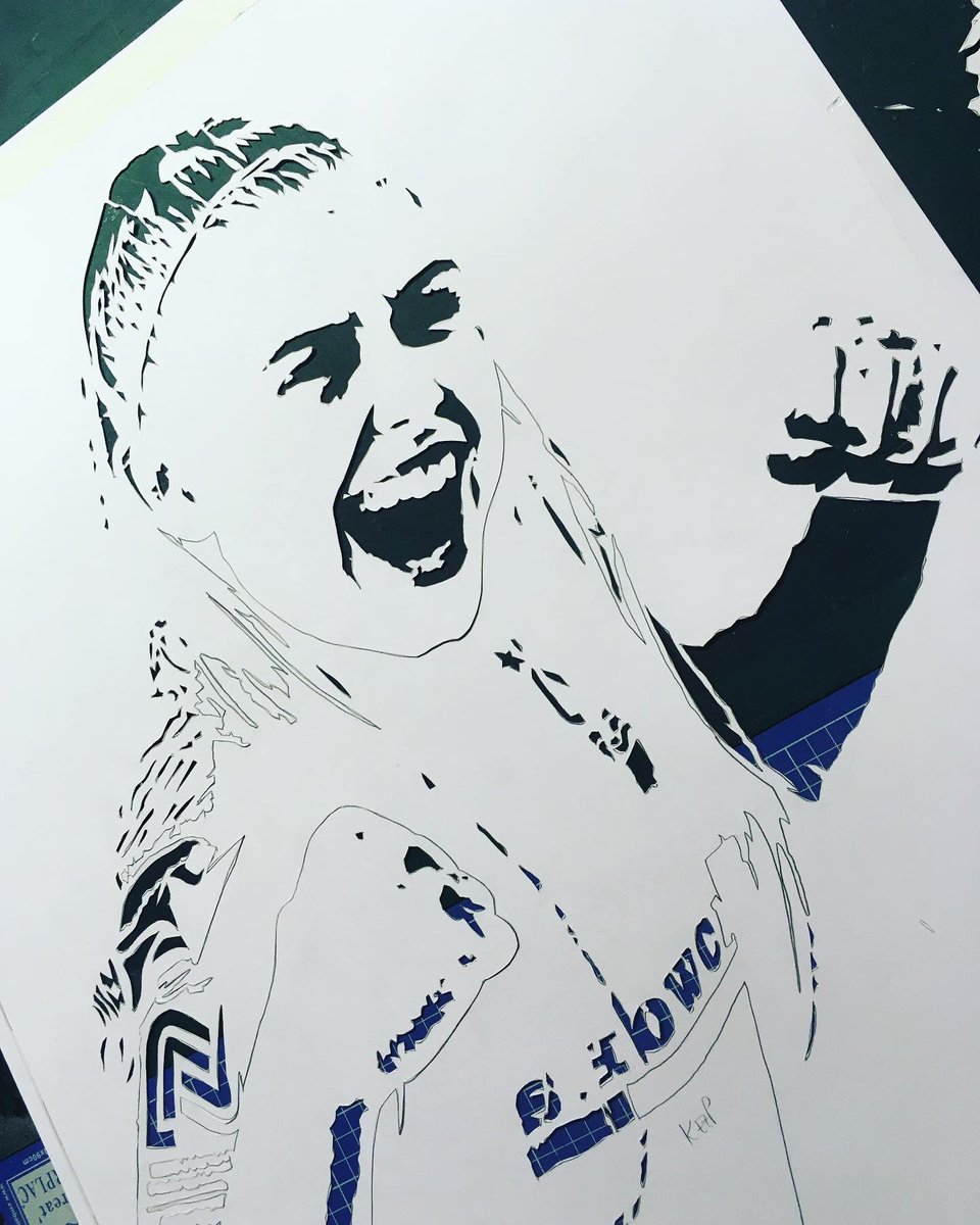 crombie74's tweet photo. Here’s Katie Middleton who as a youngster still in her teens wracked up the 50 appearance milestone for Nottingham Forest Women!

Time to celebrate all women footballers hitting their new landmarks in the game!

#CrombieArtist #Original #Spray #50apps #NFFC https://t.co/KYmTEeCQw9
