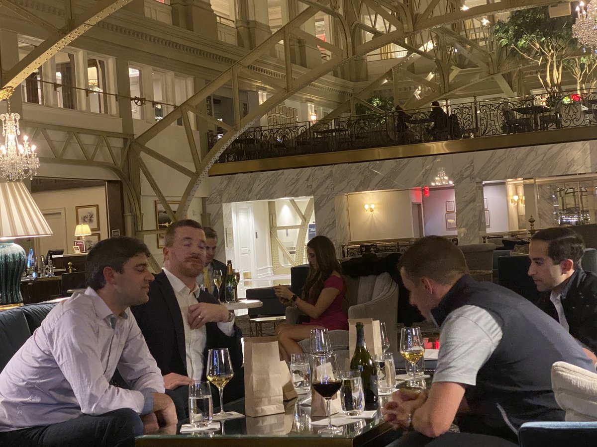 I guess MI House Speaker @LeeChatfield + @RepJimLillyMI were in a celebratory mood last night, drinking Dom Perignon at the Trump Hotel til midnight 🥂 https://t.co/s7FDpDdshm