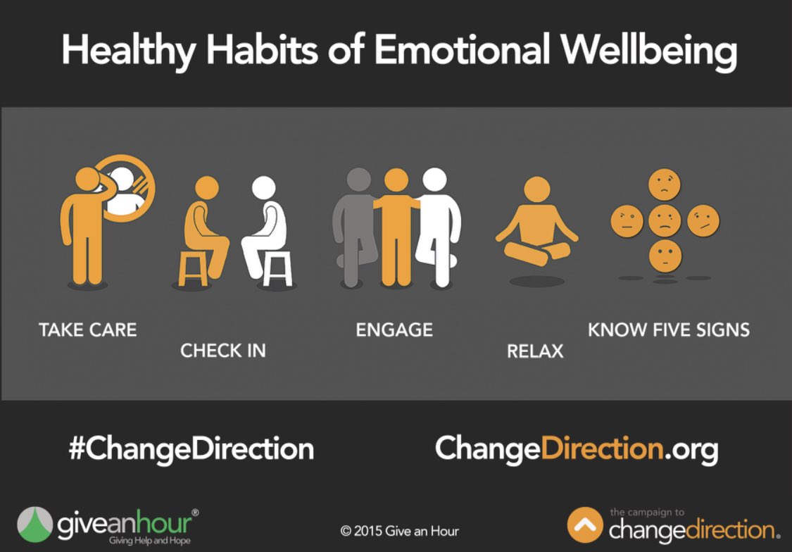 Healthy habits of emotional wellbeing. #jjeasternregion #changedirection
