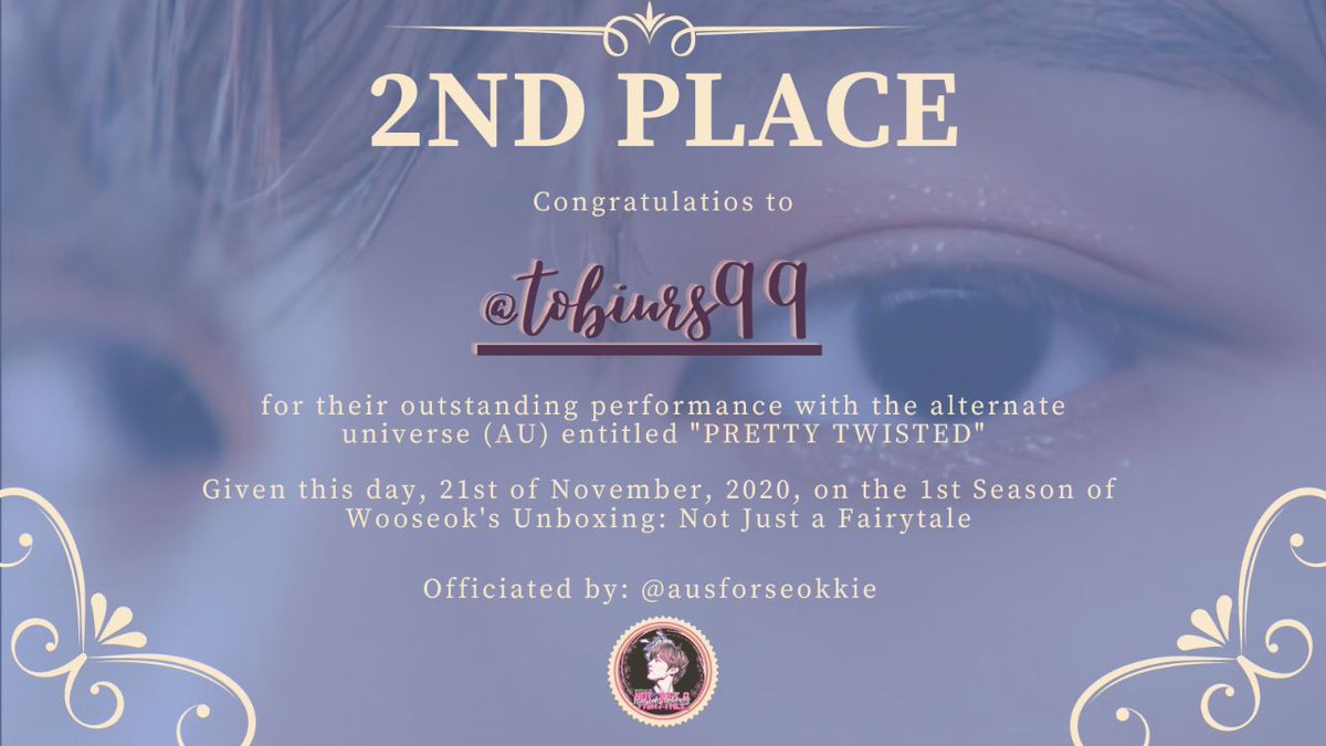 ausforseokkie's tweet photo. Congratulations @tobiurs99 for winning the 2nd Place.
#WooseokAUFest #NotJustAFairytale https://t.co/aGuZkKQnHj