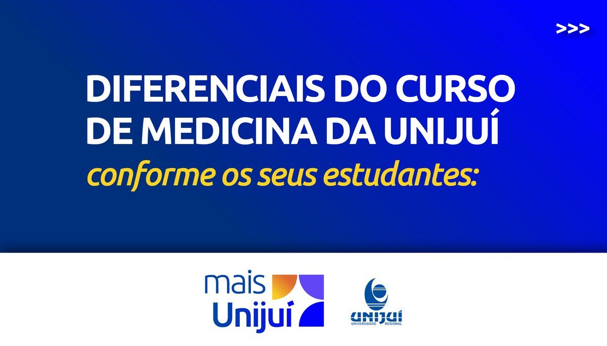 Unijui's tweet photo. Saiba mais sobre o curso de Medicina da Unijuí, a partir da fala dos seus estudantes. Ouse transformar o seu futuro com o Vestibular Medicina 2021. Inscrições abertas: https://t.co/ueOj4uOpBo 😉 #Unijui #Vestibular #MaisUnijuí #OuseTransformar https://t.co/HNgoX9Mfws