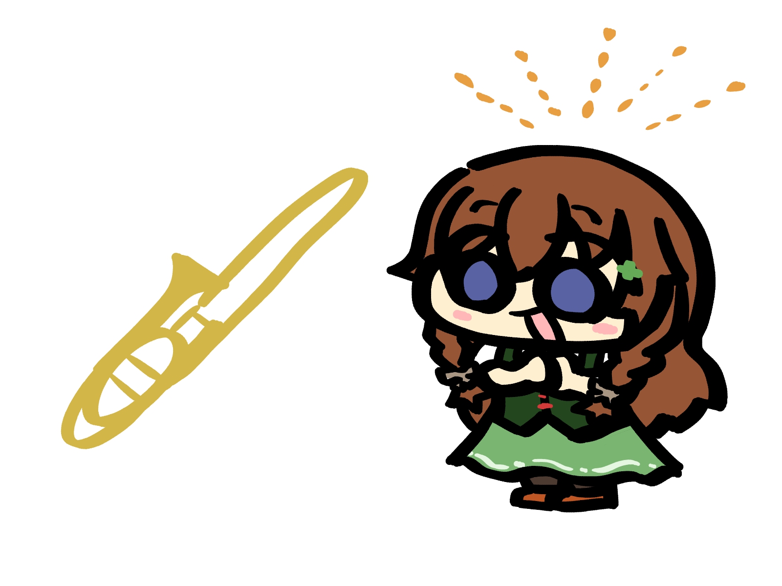 ちゃぷりーぬ トロンボーンにガチ恋する花籠モアさんのイラストです 花籠描いちゃうぞ T Co Ajv7lhi3ga Twitter