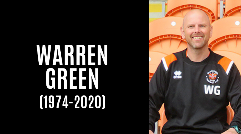 BlackpoolFC's tweet photo. 🧡 A minute's applause to remember Warren Green will now take place just before kick-off.
Rest in peace, Warren. https://t.co/P6IFY0MwI5