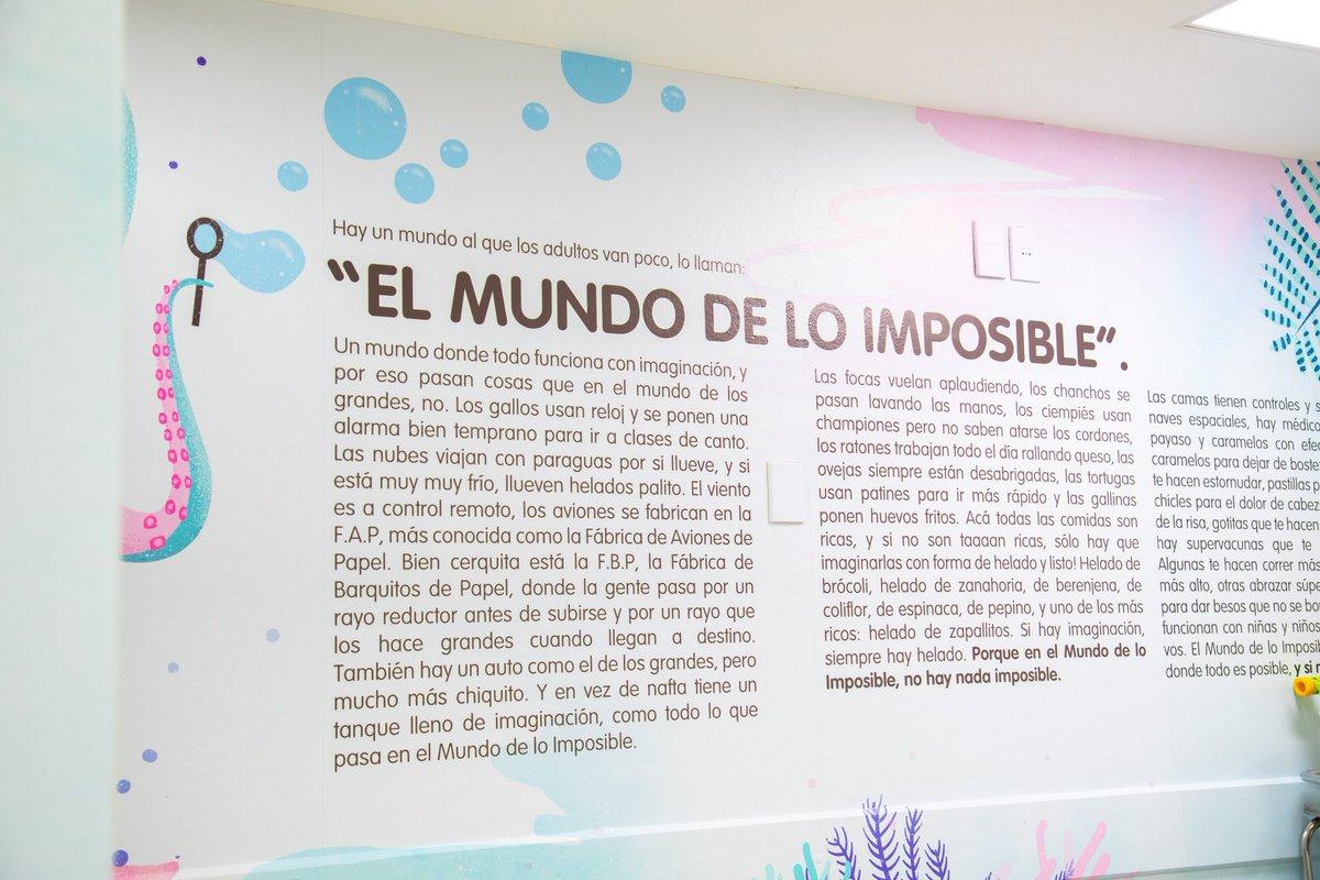 plutonuy's tweet photo. “El Mundo de lo Imposible” en el nuevo Centro Quirúrgico Pediátrico del Pereira Rossell ❤️ https://t.co/xMVmdm1n08