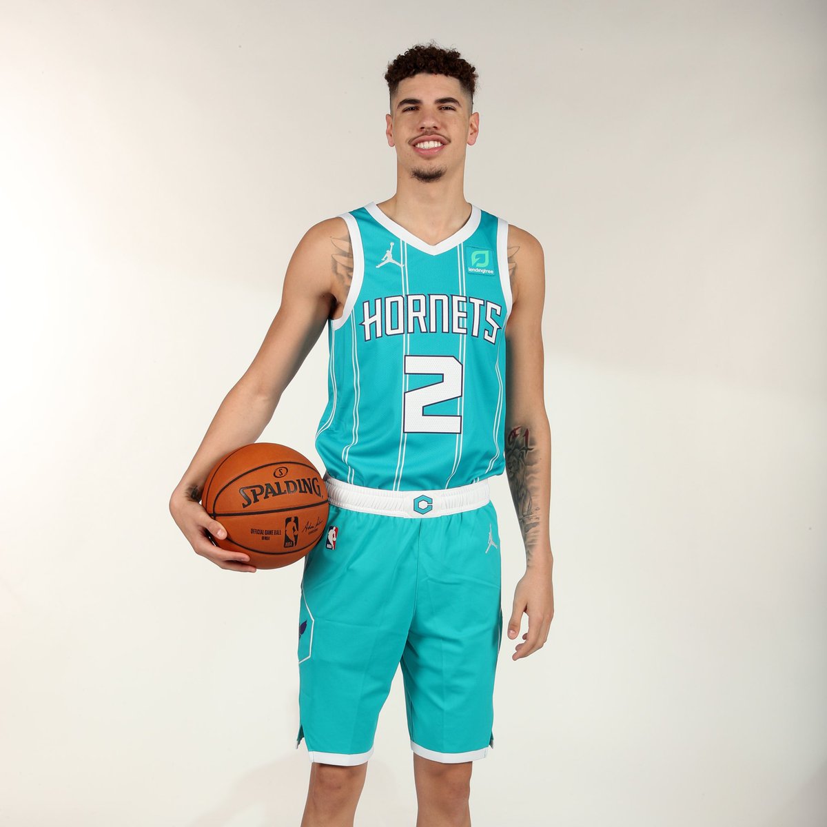 Nba Jersey Striped Charlotte Hornets No. 2 Ramello Ball