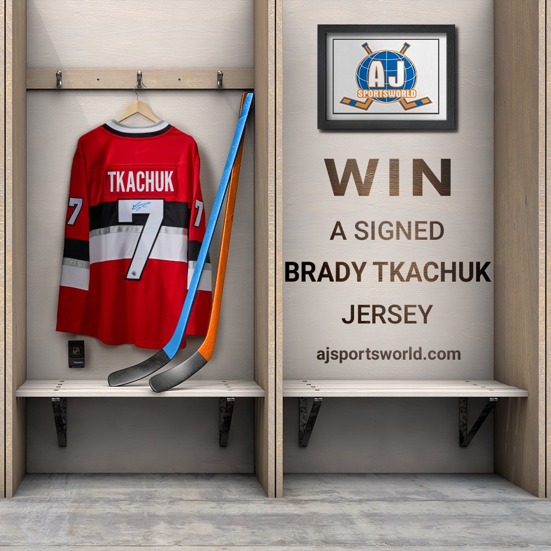 We are giving away a signed Brady Tkachuk jersey to one lucky winner! How do you enter? Like &amp; retweet this post and visit the link below for more details on how to increase your chances. 
ajsportsworld.com/pages/brady-tk…