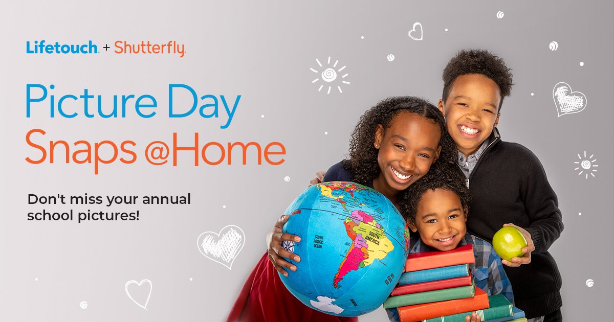 This year only, you can capture a quick snap, add your favorite Lifetouch background and order a picture day package all through the convenience of the @Shutterfly app! Learn more about how you can take advantage of Picture Day Snaps @Home: bit.ly/2IDYzHC