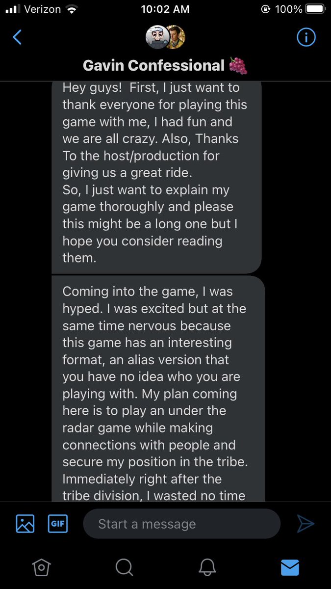 SurvivorAlias's tweet photo. Gavin’s opening statement: https://t.co/MRtcAjwF73