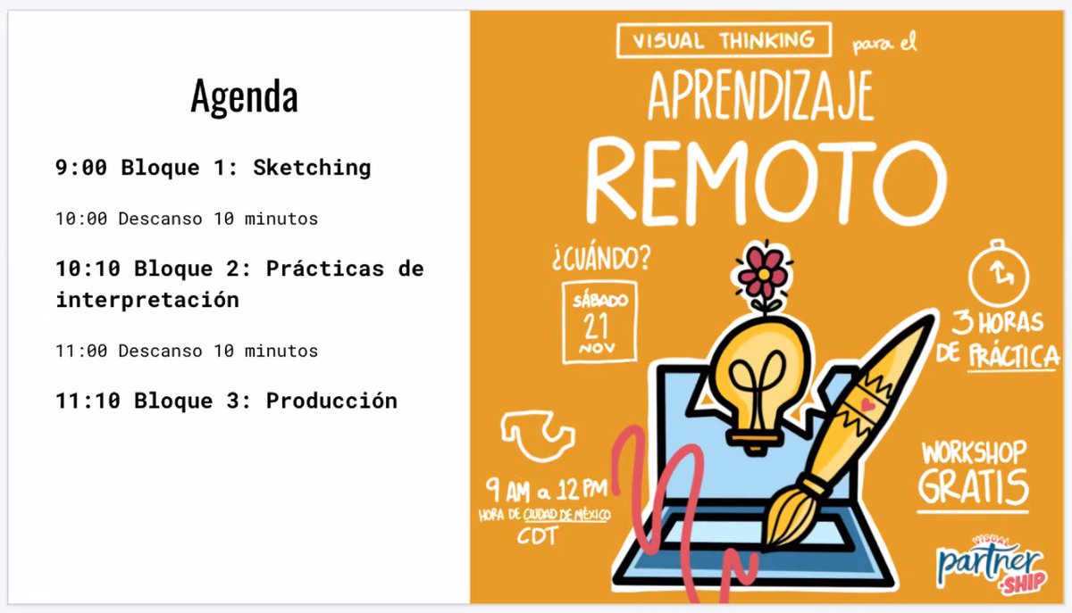 Disfrutando del Aprendizaje en Remoto un sábado con <a href="/visual_partner/">Visual Partner-Ship 🚀🇲🇽</a> <a href="/carlogilmar/">Carlo</a> Tulio y muchas caras conocidas <a href="/_TIRURIRU_/">Noemí Vico 🏡😷 ⭐️⭐️</a> !! #VisualThinking #alwayslearning #aprendizajeremoto 😍👏