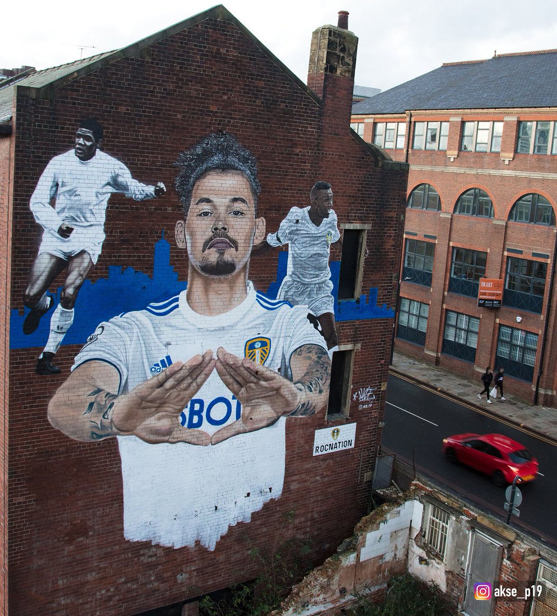 Akse P19 (@akse_p19) on Twitter photo I can now reveal this mural “Paving The Way” created in honor of the <a href="/RocNation/">Roc Nation</a> and <a href="/LUFC/">Leeds United</a> partnership. The mural features club legends Albert Johanneson & Lucas Radebe, with current homegrown player @kalvinphillips at the heart of the wall #LUFCxRO #akse #p19 #streetart I can now reveal this mural “Paving The Way” created in honor of the <a href="/RocNation/">Roc Nation</a> and <a href="/LUFC/">Leeds United</a> partnership. The mural features club legends Albert Johanneson & Lucas Radebe, with current homegrown player @kalvinphillips at the heart of the wall #LUFCxRO #akse #p19 #streetart