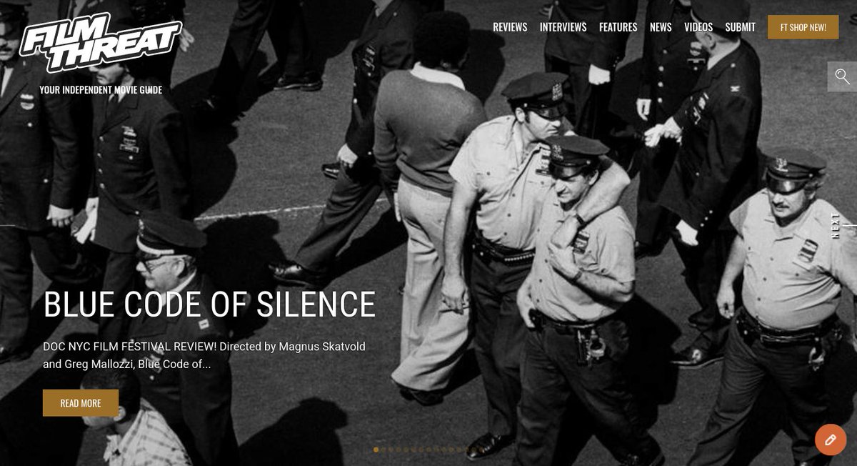 FilmThreat's tweet photo. “…Leuci…realized that in order to save his soul, he must expose this ‘culture of corruption.'” Brian Shaer on the @DOCNYCfest movie Blue Code Of Silence.
https://t.co/OEtlEb39v8 #DOCNYC #FilmThreatDOCNYC #DOCNYC2020 #BlueCodeOfSilence https://t.co/XphaHC5hKW