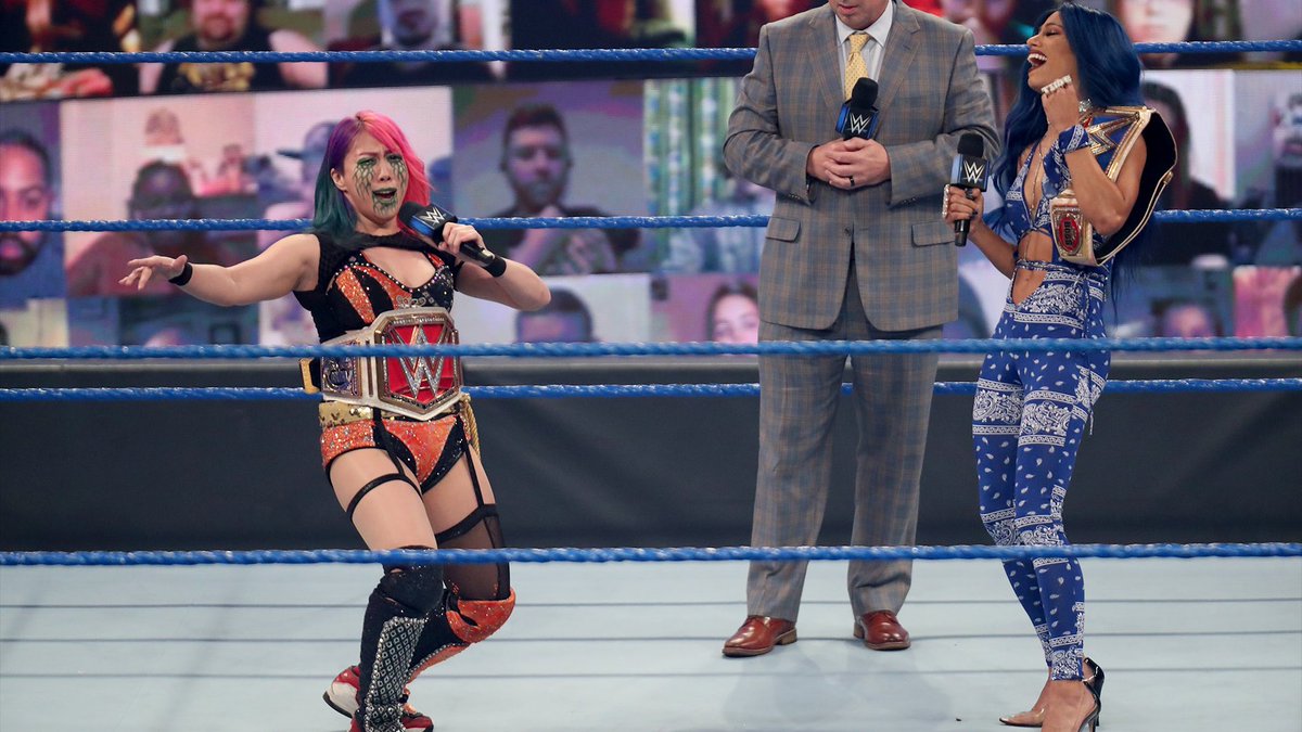 GlamInRehearsal's tweet photo. Asuka, Asuka, my sweet little Asuka. We all know there’s no chance on Earth, Heaven, and Hell that you could ever tap me out. I beat you once before when I took your title and you best believe that I could do it again. Ludicrous as I am, you have no chance against this champion. https://t.co/sf6Dj9ybgJ