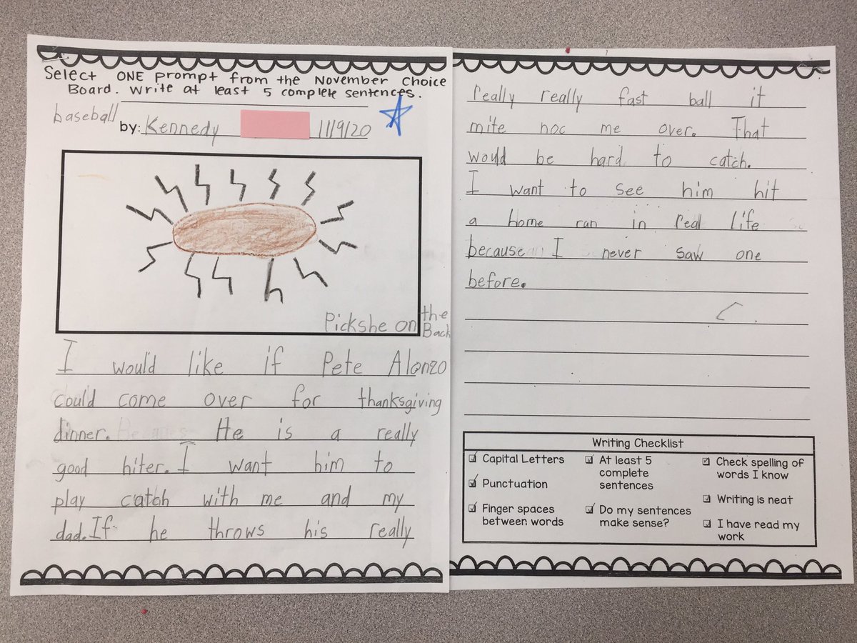 Mrs_Scarpulla's tweet photo. My students were asked who they’d invite to Thanksgiving dinner...Kennedy has BIG dreams! @gcwaltdisney @Pete_Alonso20 #gcpride #gccares https://t.co/8qmbbH49Jp