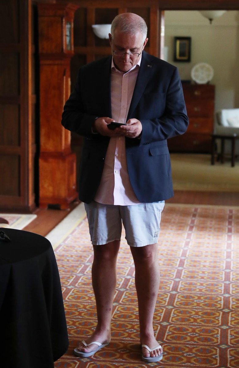 mjrowland68's tweet photo. The PM adopting the TV newsreader look in isolation at The Lodge. (📷:Adam Taylor) @dailytelegraph https://t.co/VnV1xMTs60