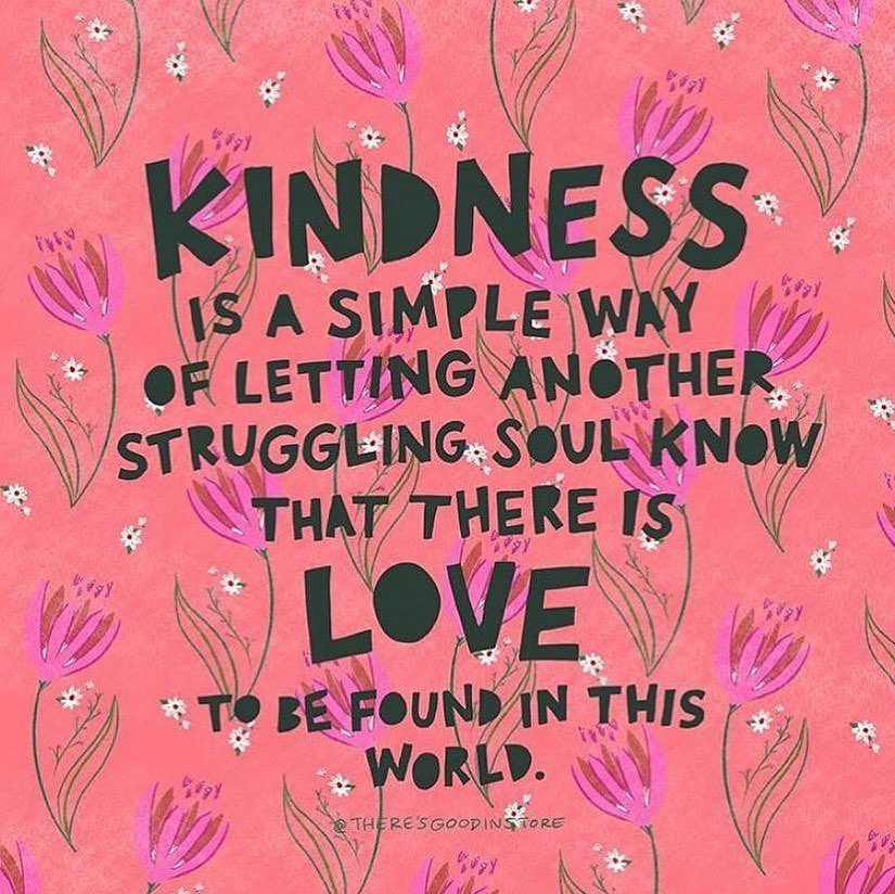 Kindness is a simple way of letting another struggling soul know that there is love to be found in this world 💕

Image: instagram.com/theresgoodinst…