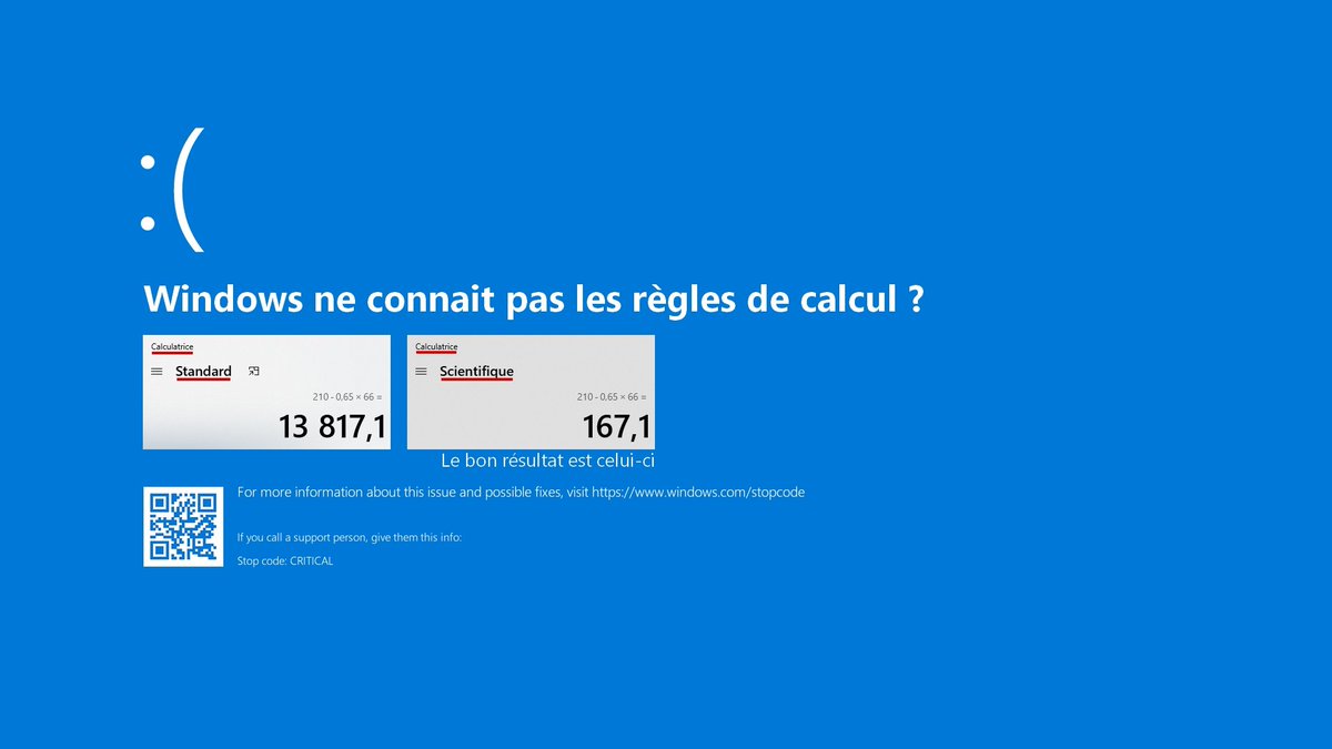 hugosegers74's tweet photo. @Microsoft, la calculatrice de #Windows10 rencontre quelques problèmes ?

@microsoftfrance @WindowsFrance @Windows @WindowsFrance #W10 https://t.co/2VFEv7yNOK