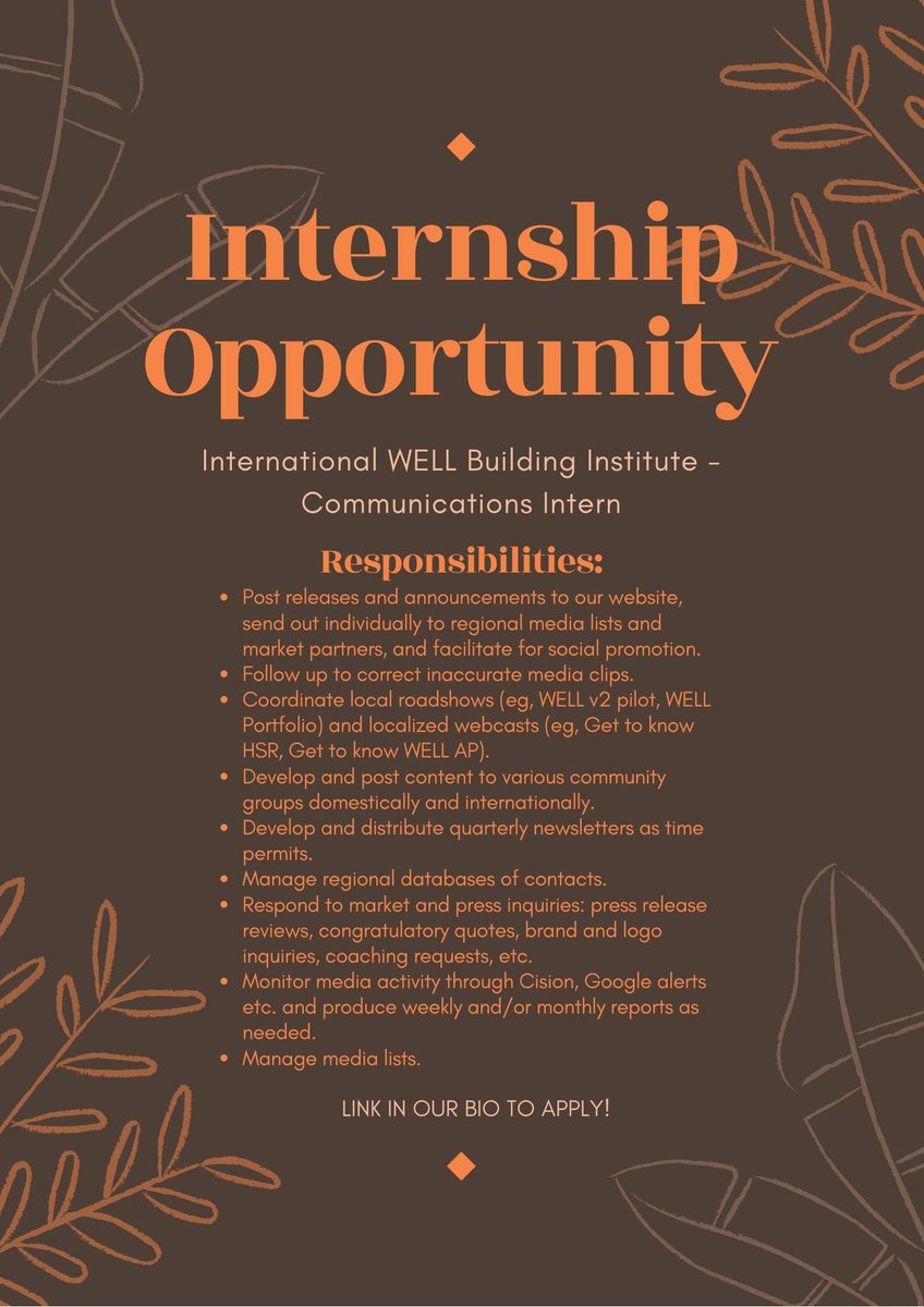 AUCommDept's tweet photo. Here are some awesome internship opportunities for students to check out!  Click the link in our bio to apply 👍 https://t.co/iQcS3wVSi4