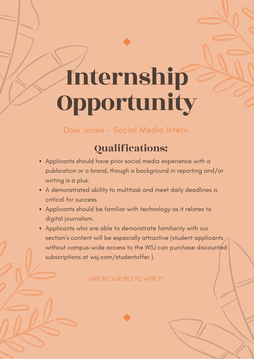 AUCommDept's tweet photo. Here are some awesome internship opportunities for students to check out!  Click the link in our bio to apply 👍 https://t.co/iQcS3wVSi4