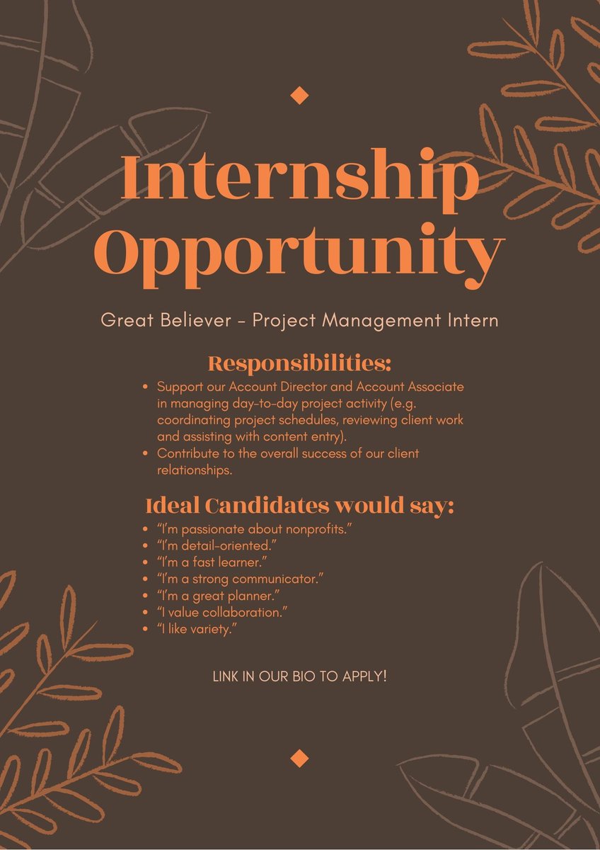AUCommDept's tweet photo. Here's another internship opportunity, linked in our bio as well! https://t.co/Q7Jgdcf7ti