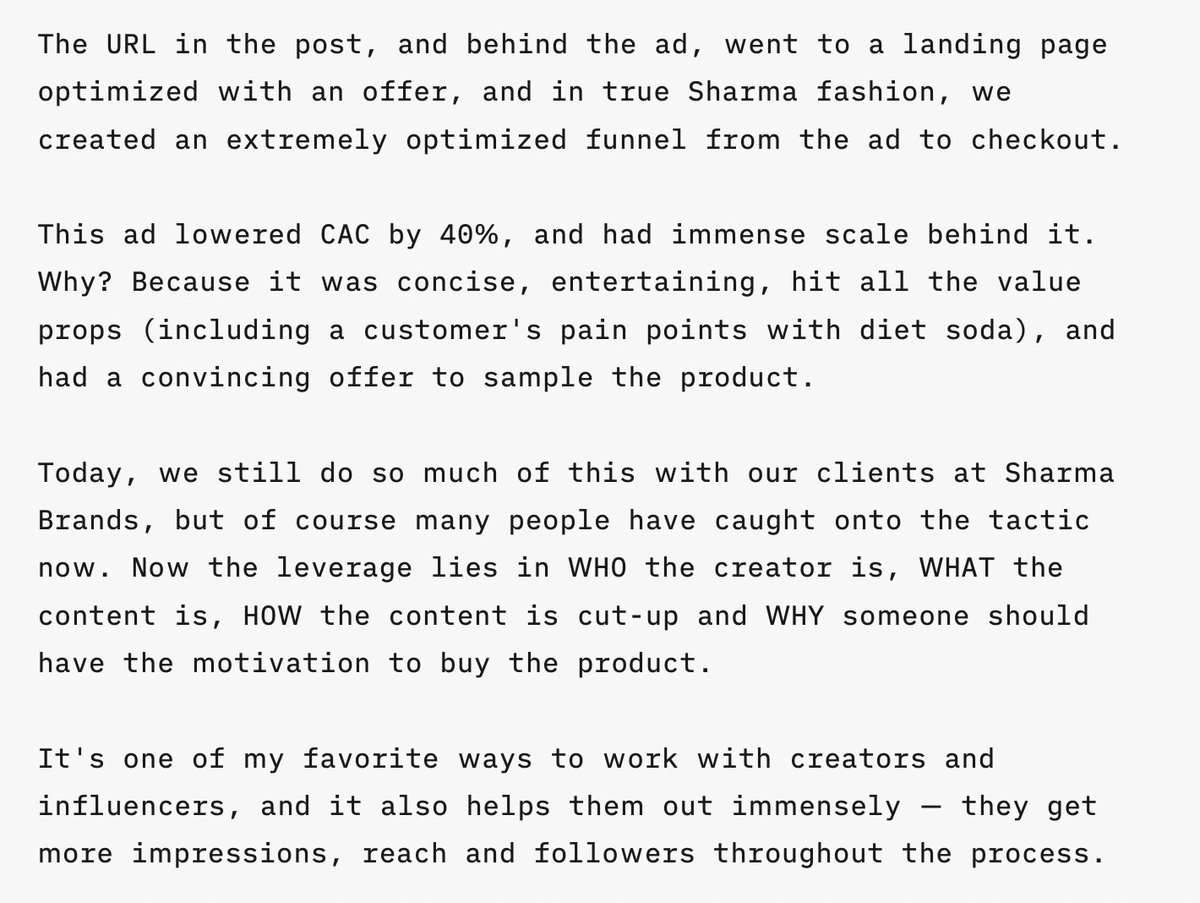 mrsharma's tweet photo. Tomorrow, I'm blasting out 1,600+ words on how I do influencer marketing in a performance-oriented way.

Sign up to make sure you get the email and get a 40-page deck on how to launch a modern-day brand here: https://t.co/Gh23f21ocW

Here's a small snippet: https://t.co/AMW7DGa85M