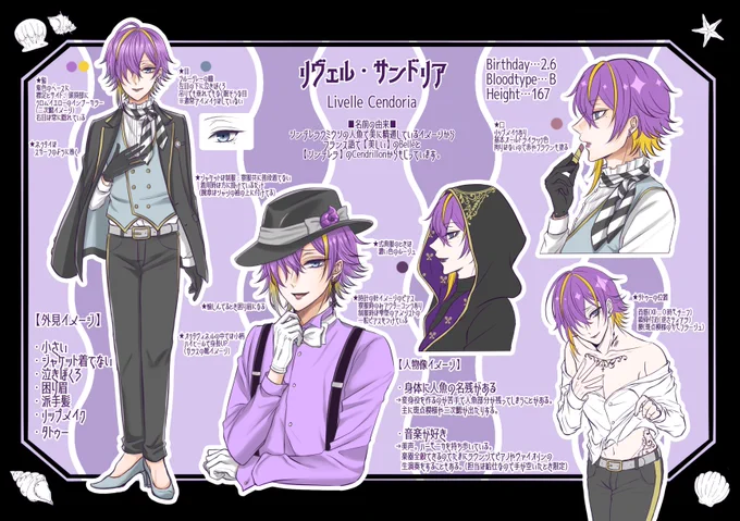 #フォロワーさんからイメージもらって自分のtwst生徒つくる 
完成しました～!リヴェルくんです☺️
イメージくれた方ありがとうございました?

うちよそも大歓迎なので前作のアージュくん(ツリーに載せます)共々よろしくおねがいしまーす! 