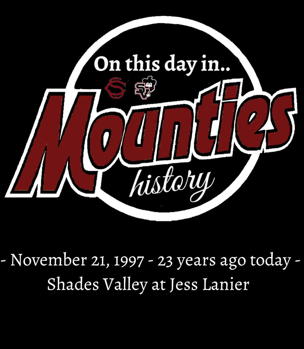 svmounties's tweet photo. ON THIS DAY IN MOUNTIES HISTORY - November 21, 1997 - 23 years ago today - Shades Valley at #10 Jess Lanier #100SeasonsofMountieFootball
#GoMounties ๐ดโซ https://t.co/1xkxwAUL7j