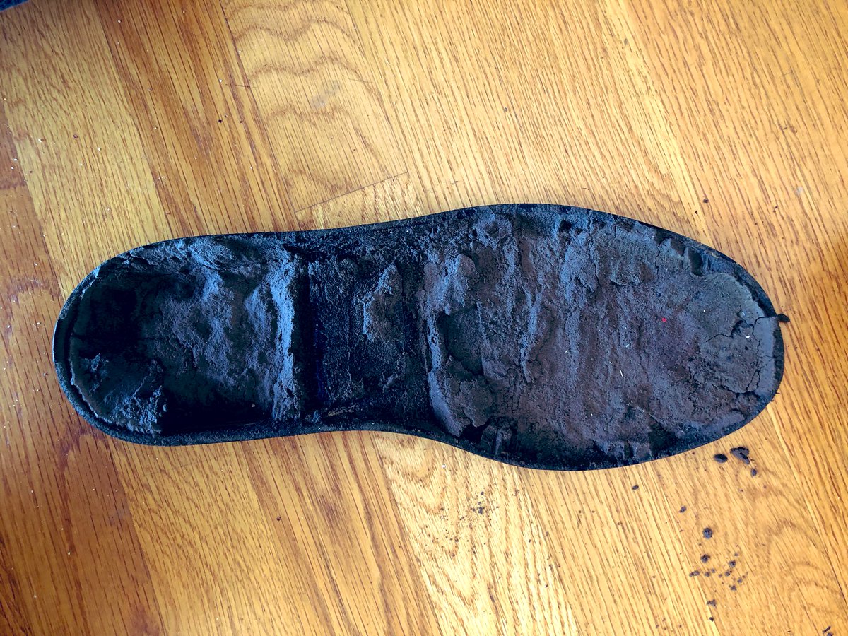 Roback4UCLA's tweet photo. For people’s information, Timberland only warranties their shoes for 12 months (period). Do not waste your time thinking that you might get anything more and that Timberland might decide to “do the right thing.” See photo of disintegrated rubber and soles!!! https://t.co/hk2dzMKVou