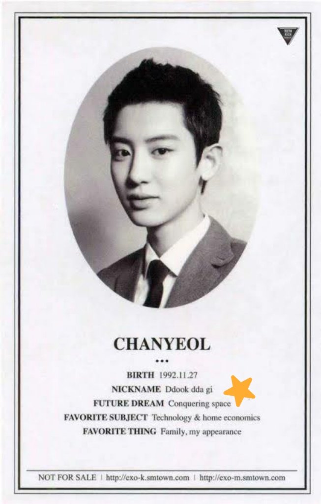 Back in 2013, in his yearbook photo for their album, XOXO, he wrote that his dream was "Conquering space"