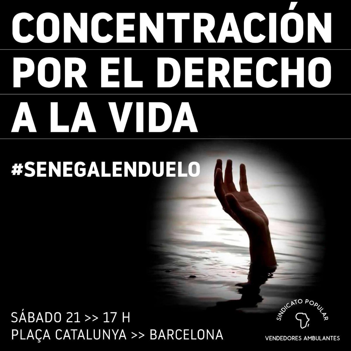UCFR_Barcelona's tweet image. A la concentració convocada per @sindicatomanter per #SenegalEnDuelo
Prou morts a les fronteres. 
#RegularizacionYA 
#RegularitzacióxTotes

@UnitatvsRacisme @CoordinadoraOF