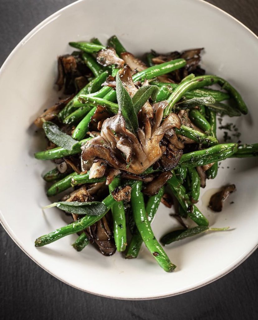 My Thanksgiving Menu: Green Beans are an essential part of our Thanksgiving table. Combing them with mushrooms gives them an immune balancing boost. Maitake are my most beloved as they are woodsy in flavor and meld well with sage. The full recipe is over on my Instagram!