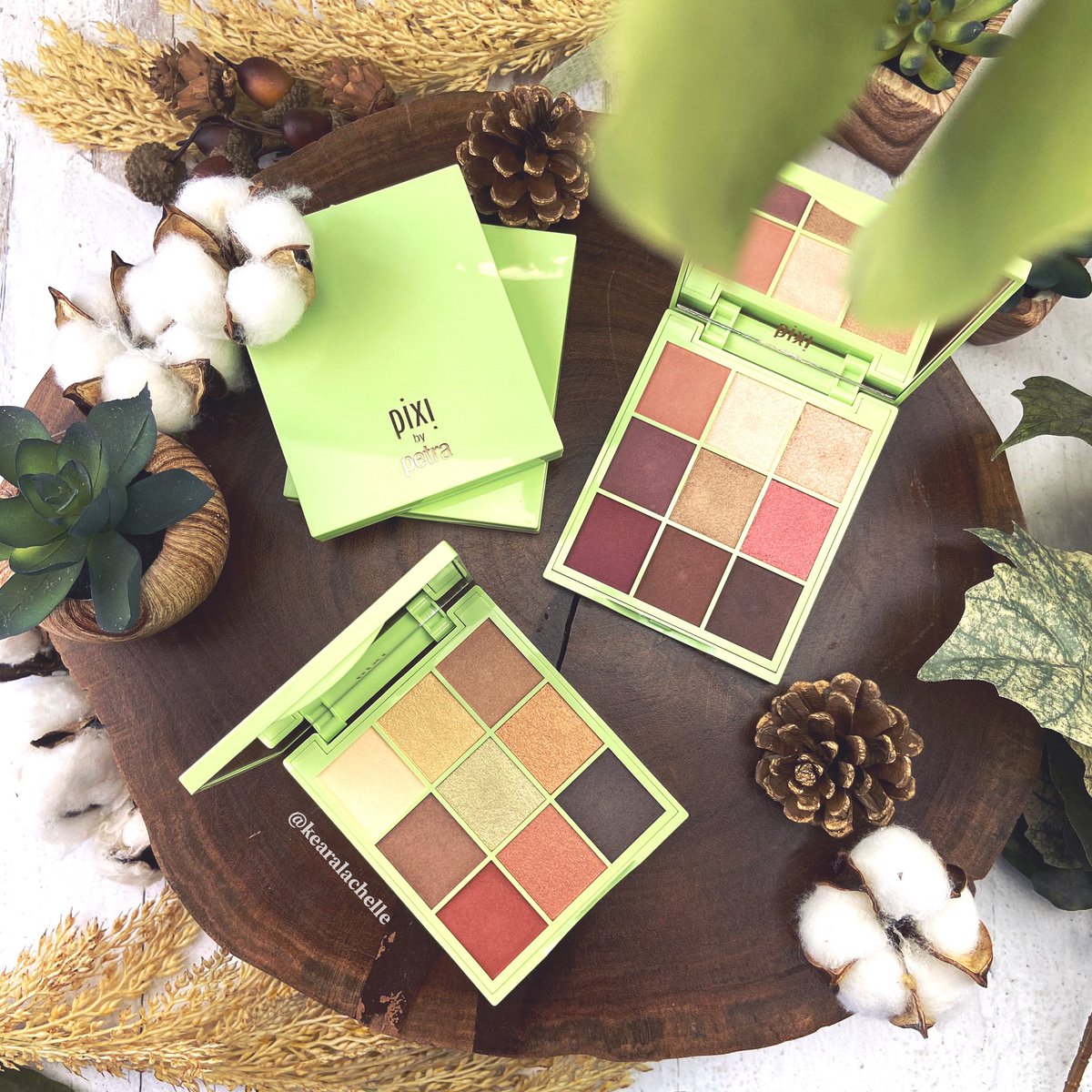 kearalachelle's tweet photo. Some @PIXIBeauty photos and swatches for you! These are the Eye Effects palettes in Rosette Ray & Hazelnut Haze and the Nuance Quartettes in Honey Nectar & Sugar Blossom! #playwithpixi #pixiperfect #pixibeauty @ReplicaSurfaces #gifted #pr thank you #pixi !!! https://t.co/WduFQ8e7d1