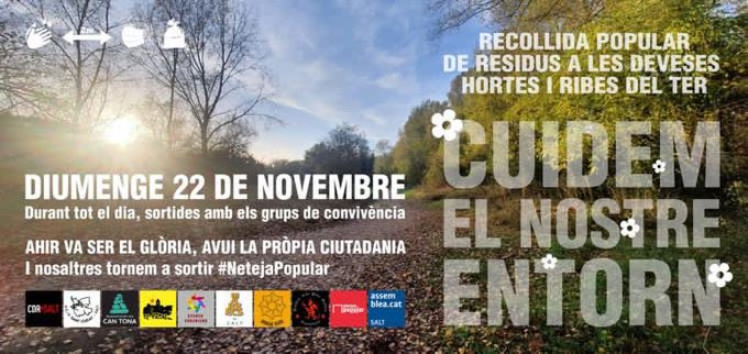 martaguillaumes's tweet photo. #Salt sempre ha estat i serà exemple d'autoorganització popular:
Demà diumenge 22 🌱🌳
Recollida popular de residus al Parc de les Deveses de #Salt
#NetejaPopular https://t.co/c04PaDzigG