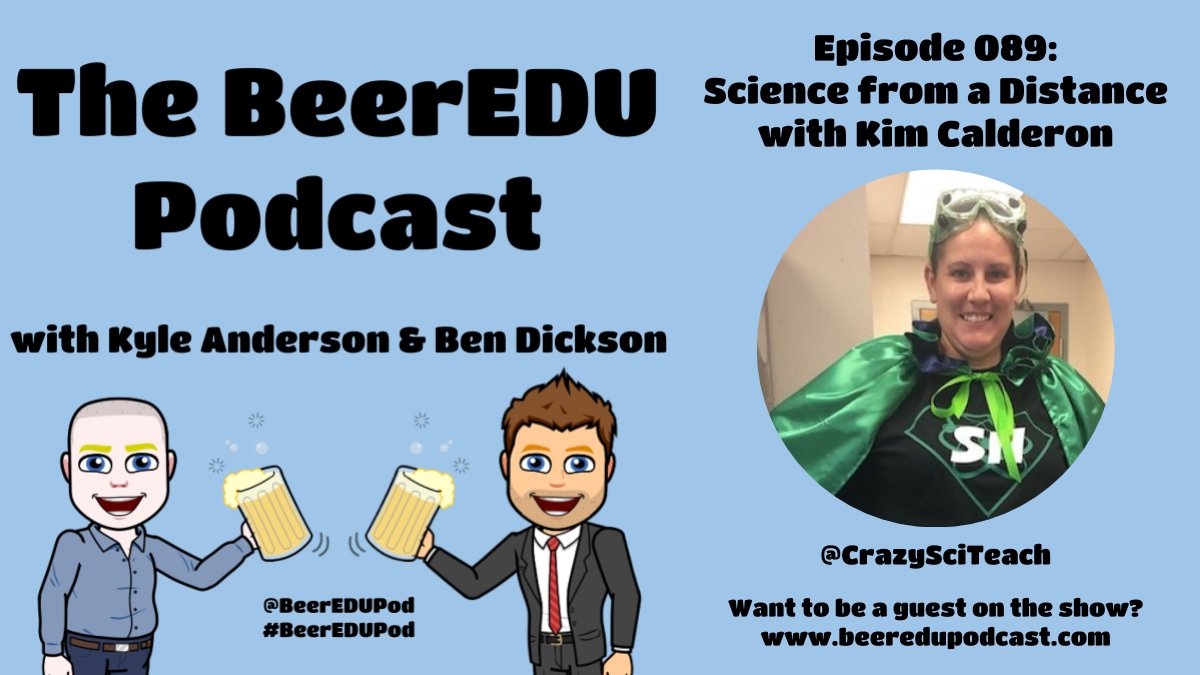 No new episode this week, so check out Episode 089: Science from a Distance with @CrazySciTeach available wherever you listen to podcasts! And don't forget to subscribe and tell a friend! And check out beeredupodcast.com to learn more about the show & sign up to be a guest!