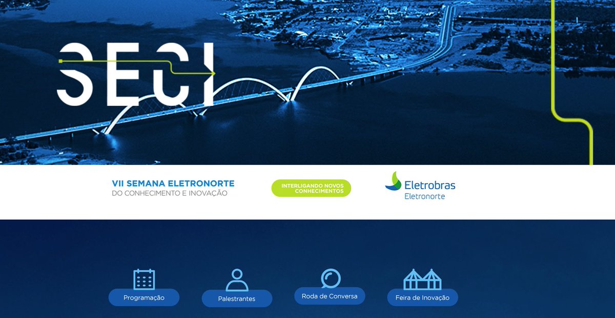 Eletronorte_'s tweet photo. A VII Semana Eletronorte do Conhecimento e Inovação (Seci) começa na próxima segunda-feira (23) e, pela primeira vez, em formato totalmente digital. Nesta ano são 27 soluções e 77 autores. Saiba mais em https://t.co/oysYhZbvgs
#VIISeci #TalentosEletronorte #EnergiaDaAmazônia https://t.co/ixf0ExZSbg