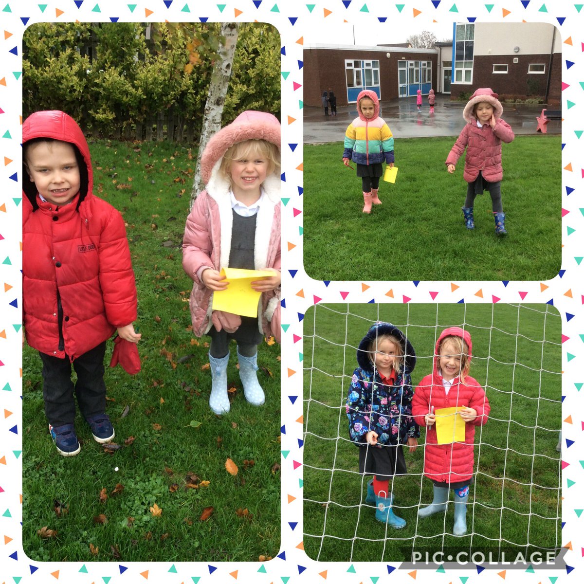 bishoptonprim's tweet photo. Reception were investigators this week hunting for different shapes in our outdoor area.🕵️‍♀️🕵️‍♂️ We continued this on Friday with a VERY wet welly walk!! 💦#bishoptonprimreception #intrepidexplorers #wedontmindtherain😅 https://t.co/IN5iypjlEK