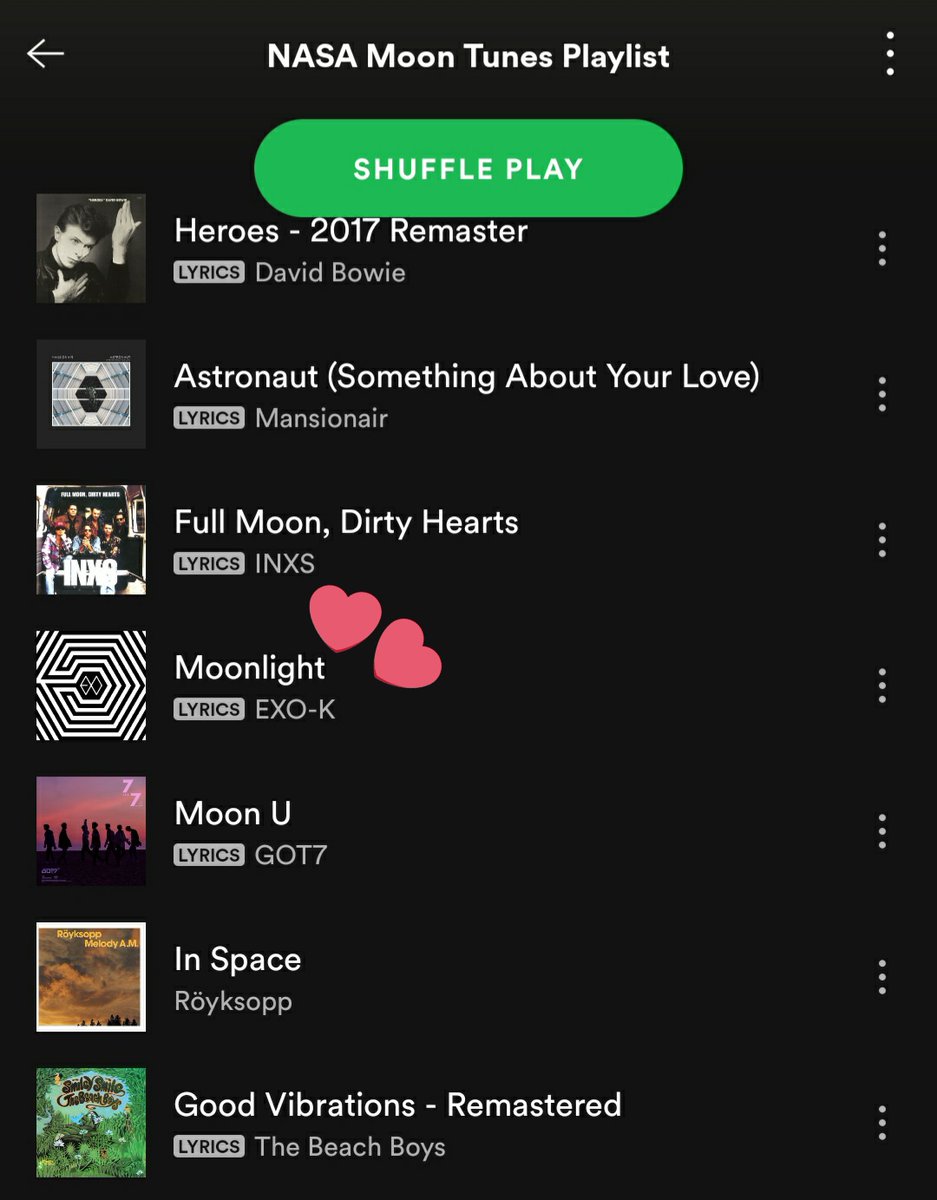 Knowing how he is so into the moon, stars & constellations, he must be so thrilled if he finds out that 2 of EXO's songs made it to the NASA Moon Tunes playlist, which will be played in a 6-day voyage to the moon in 2024.