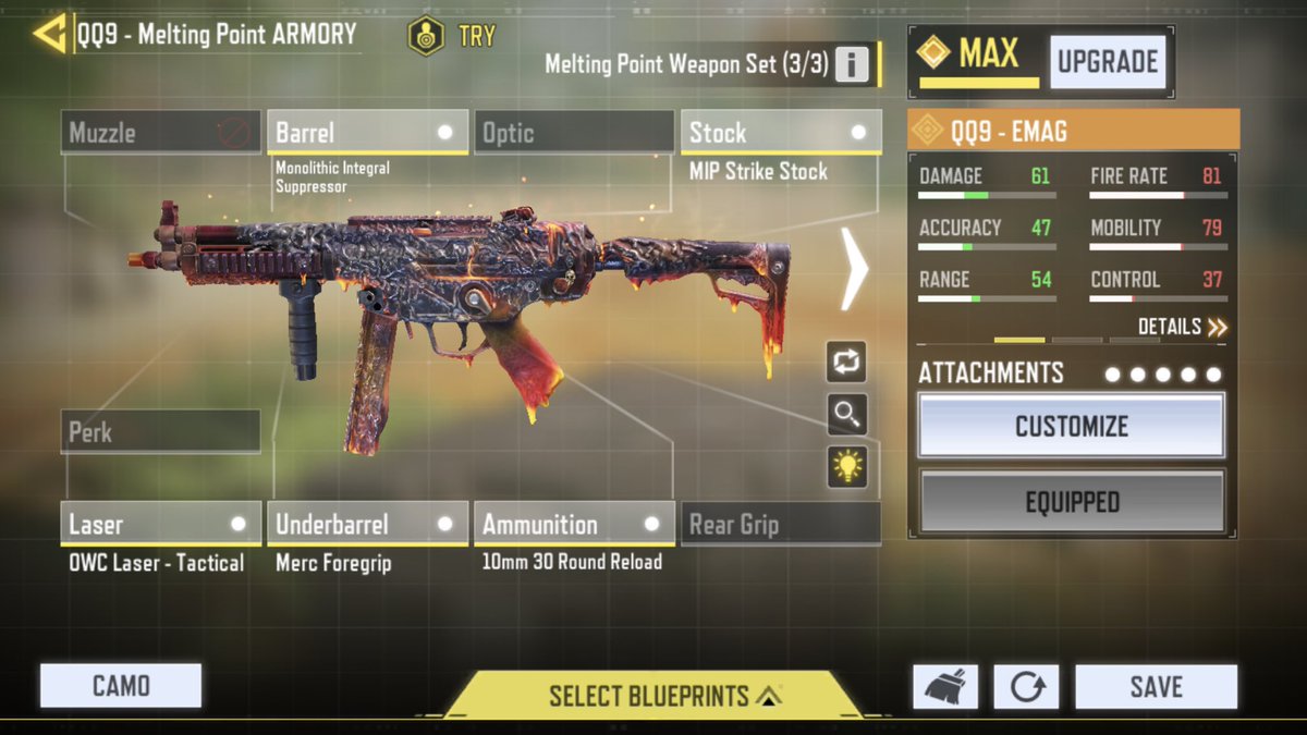 cassdiamonds's tweet photo. @PlayCODMobile personal favorite after idk how many trials 🤣 #GunsmithDIY https://t.co/ViI6KuTani