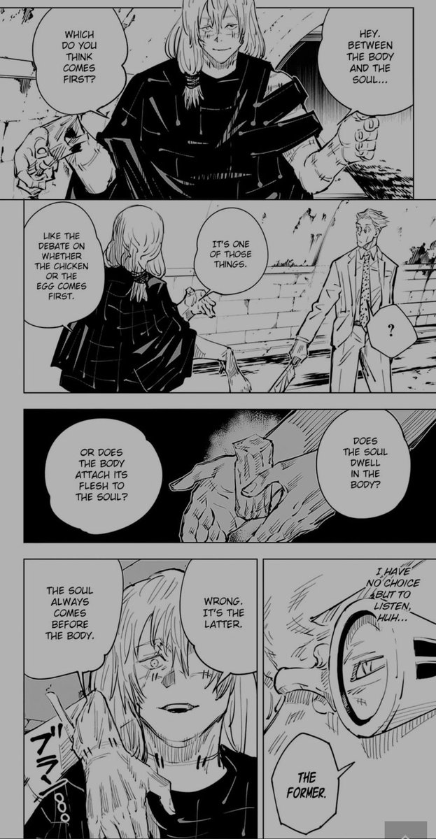 When mahito refers to soul shape or contours he's using shape as a visual metaphor but its not a literal outline of a body. It seems to be a literal body, but made of "soul" (whatever soul is)...a soul-body so to speak. Thats why he tells Nanami that the soul comes first.