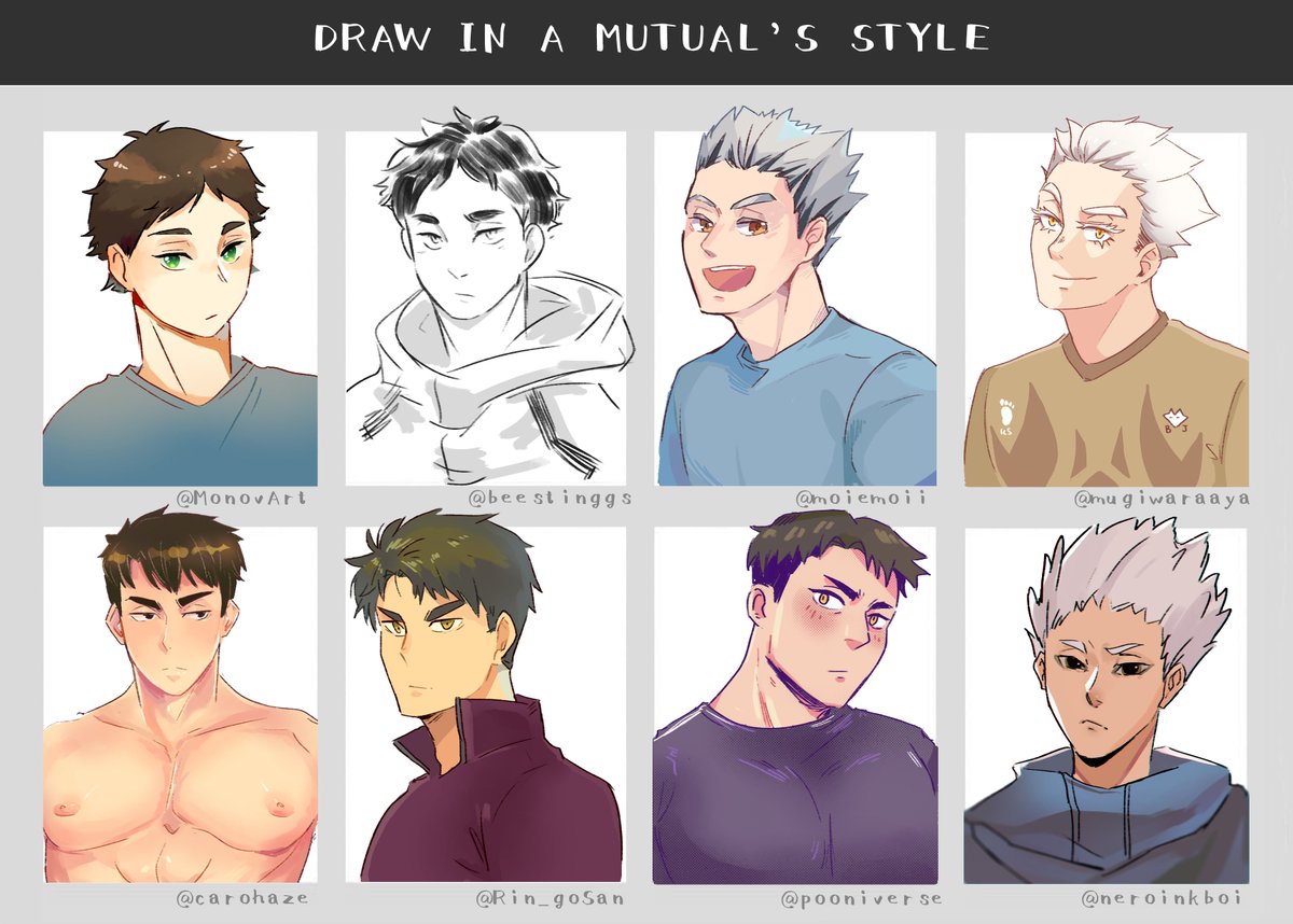 I've tried my ✨BEST✨ ???

@MonovArt @beestinggs @moiemoii @mugiwaraaya @carohaze @Rin_goSan @pooniverse @neroinkboi 
