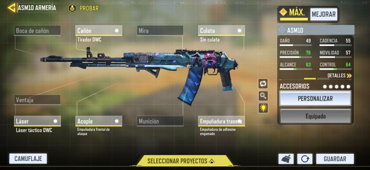 ElBoy32445259's tweet photo. @PlayCODMobile #GunsmithDIY
All my ASM10 accessories
Barrel: OWC Shooter
Cylinder head: Without cylinder head
Laser: OWC Tactical Laser
Attachment: Front Attack Grip
my name on the COD Mobile account is AnonimusMLG thanks https://t.co/gcEknJRtTZ